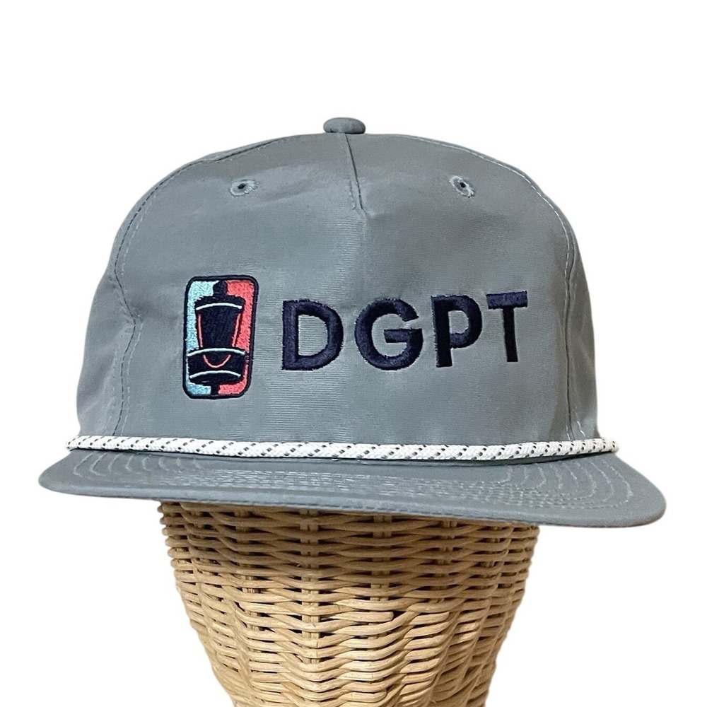 New Swannies DGPT Disc Golf Hat Grey Logo Rope Snapback Baseball Cap Sun Fishing